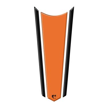 Imagem de Adesivo Faixa Gravata Resinado Tanque Moto Honda Laranja Laranja E Preto
