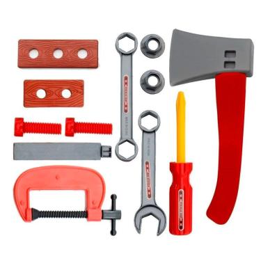 Imagem de Kit Brinquedo Ferramentas Infantil Construtor Engenheiro 13 Peças