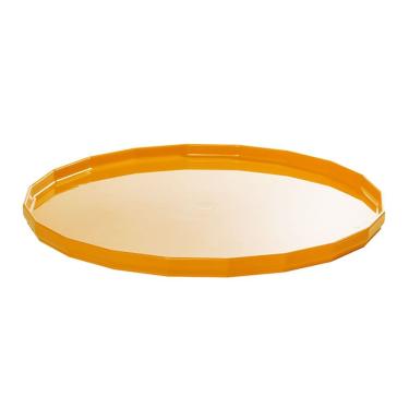 Imagem de Bandeja Elegance Redonda Aro 30 Laranja Em Polipropileno Linha Tropical Vem