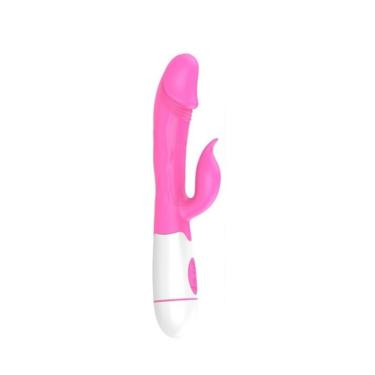 Imagem de Vibrador Ponto G Com Estimulador Clitoriano 30 Vibrações - Lovetoys - Pink, Unico
