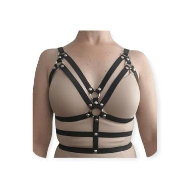 Imagem de Harness Feminino Em Elástico Sif Coleção Fetiche Lovetoys Preto, único