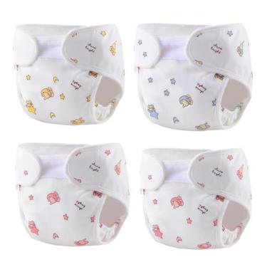 Imagem de Pacote de 4 peças de fraldas para bonecas Reborn Baby Dolls de 43 a 61