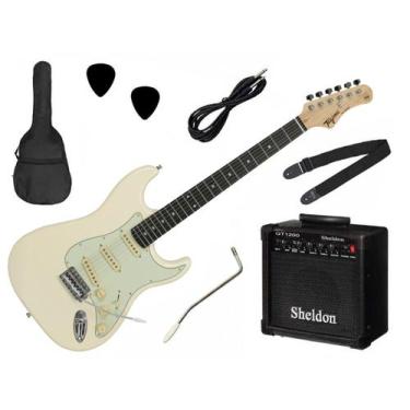 Imagem de Kit Guitarra Tagima TG-500 + Amp Sheldon GT1200, TG 500 OWH