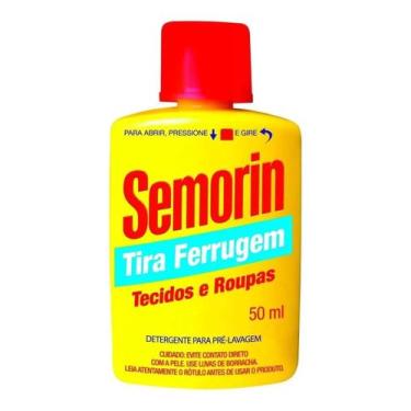 Imagem de Semorin Tira Ferrugem Detergente Líquido Pré Lavagem 50ml