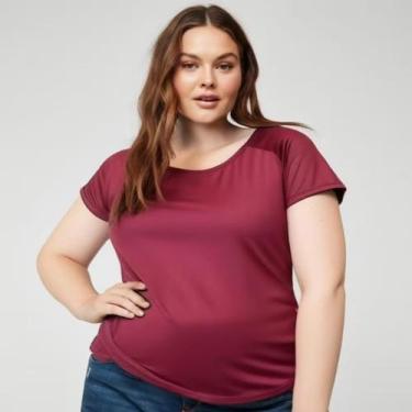 Imagem de Baby look PLUS SIZE, camiseta feminina. Uso Casual e esportivo. - Oly 