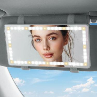 Imagem de Espelho de Maquiagem com Viseira Solar JOYTUTUS - 60 LEDs e Luzes para