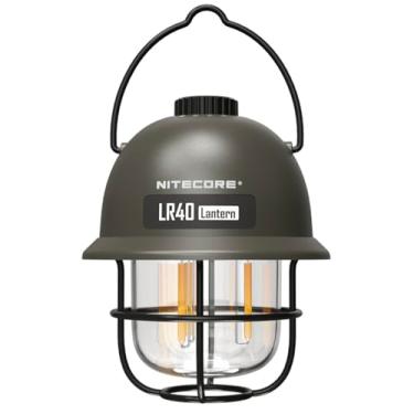 Imagem de Nitecore Lanterna De Acampamento Recarregável Lr40 Multifuncional Alumínio, 100 Lúmens Com Cabo Carregamento Usb C Eco-Sensa - Verde