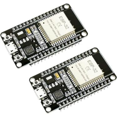 Imagem de Hosyond Placa De Desenvolvimento Esp-Wroom-32 Esp32 Com 2 Unidades, Wi-Fi, Bluetooth, Cp2102, Dual Core, 2.4 Ghz, Microcontrolador Compatível Arduino Id, Nodemcu
