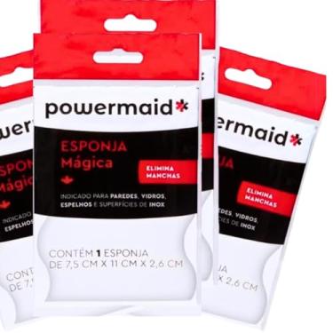 Imagem de Kit 4 Esponja Mágica de Melamina para Limpeza Remove Manchas Difíceis com Água Alta Performance em Paredes Pisos Tênis Móveis e Eletrodomésticos