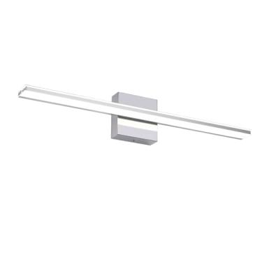 Imagem de yumcrelect Luminárias De Banheiro Modernas, Luzes Penteadeira Led Reguláveis, Lâmpadas Cromadas Para Banheiro, Espelho, Arandelas 24" Ambientes Internos, Iluminação Bar 16W, Banheiros, Quarto, Pared