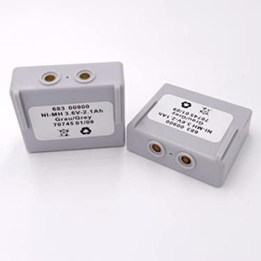 Imagem de KUAN MAI (2 Unidades) 683 00900 Ni-Mh 3,6 V-2,1 Ah, Bateria Recarregável Cinza/Cinza Para Controle Remoto Hetronic