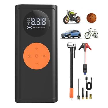 Imagem de HONKYOB Compressor De Ar Portátil Yob Tire Inflator - Bomba Sem Fio 150 Psi Com Manômetro Digital, Display Lcd E Luz Led, Para Carro, Bicicleta, Motocicleta, Bicicleta Elétrica, Bola