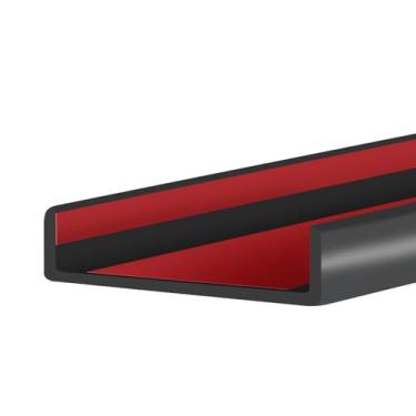Imagem de Protalwell Guarnição De Borracha, Protetor Autoadesivo Em Formato U Para Compensado, Armário, Faixa Madeira 2-1/4", Reparo Móveis Flexíveis, Material Epdm, Encaixe 2-1/4" (57 Mm), Comprimento 20 Pés