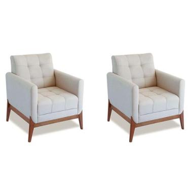 Imagem de Conjunto com 2 Poltronas Brooks Areia - Mobly