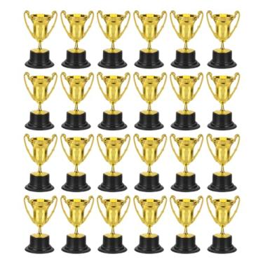 Imagem de PATIKIL Mini troféus de 8,5 cm, 24 peças de taças de troféu de ouro de plástico para competições de torneios esportivos, lembrancinhas de festa, adereços para cerimônias vencedoras