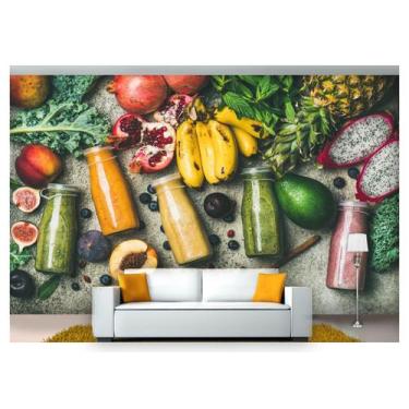 Imagem de Papel De Parede Suco Frutas Smoothies Polpa 3D Al172 - Você Decora