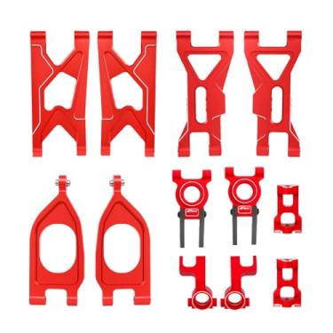 Imagem de NMNRC Alum Front Rear Suspension Arm Steering Knuckle Caster Blocks C Rear Hub Carrier for 1/10 Arrma Gorgon 4x2 Mega 550 RC Car Upgrades Part