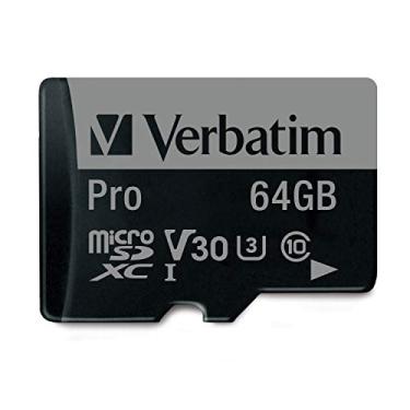 Imagem de Verbatim Cartão de memória 64GB Pro 600X microSDXC com adaptador, UHS-I V30 U3 Classe 10