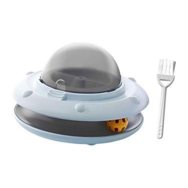 Imagem de Gralara Brinquedo interativo para cães e gatos, brinquedo interativo para filhotes, melhora o QI, dispensador de comida, quebra-cabeça para gatinhos, Azul