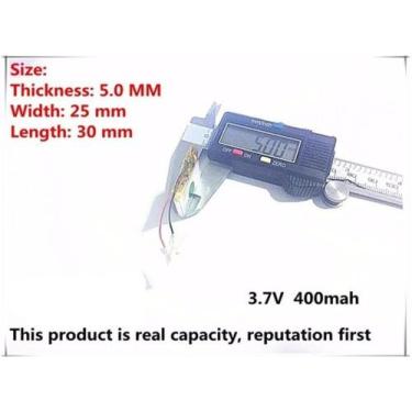 Imagem de Bateria Mp3 Fone Caneta Espia 400 Mah 2 Fios  3,7v 5x25x30 - bgb