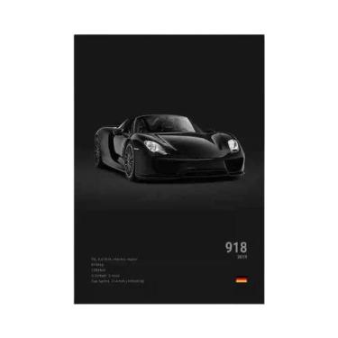 Imagem de Pôster De Carro Esportivo Preto E Branco HD Impressão Em Tela Pintura 