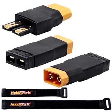 Imagem de Hobbypark Conector adaptador de bateria/carregador RC para plugues Traxxas TRX para XT60 serve para carros Slash/Rustler/Stampede/Bandit/E Revo RC