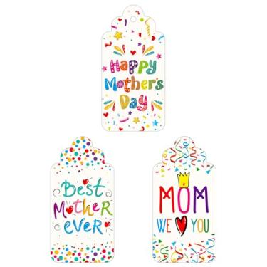 Imagem de DISJOURNEY 105 peças de etiquetas de presente de Dia das Mães com cordão para presente de dia das mães etiquetas de presente em aquarela para envelopes, caixas de cartões, embrulhos de presente para