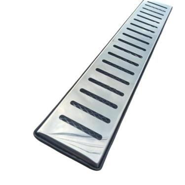 Imagem de Grelha Pluvial Inox Polido modelo 10x50 com Coletor Saída 40mm e Tela 