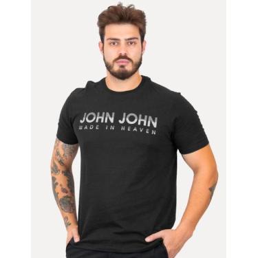 Imagem de Camiseta John John Masculina Regular Fit Degradê Heaven Preta, S/P