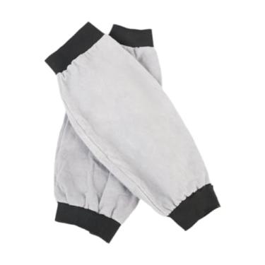 Imagem de shamjina 2x Mangas de Soldagem Proteção de Braço Leve Protetor de Braço de Soldagem Mangas de Jardinagem para Mochila Fábrica Lareira de Fazenda, Cinza