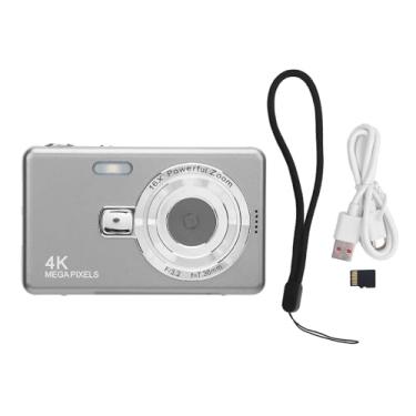 Imagem de Câmera digital compacta pequena portátil alta resolução de 2,4 polegadas 50mp 16x zoom 4k gravação de vídeo Câmera de viagem recarregável para crianças adolescentes iniciantes abs (32 GB)
