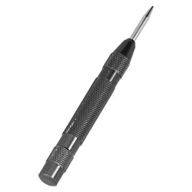 Imagem de Eacam Punto Central Automático, Ponta de Aço Endurecido, Força Ajustável, Ponta Removível, para Marcação de Precisão, Aço de Vanádio Cromado, 5.1in (Preto)