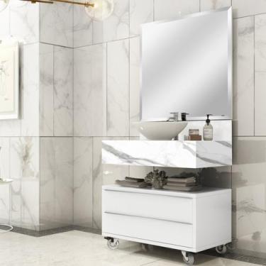 Imagem de Bancada em Porcelanato 80cm para Cuba de Apoio Max - Blu