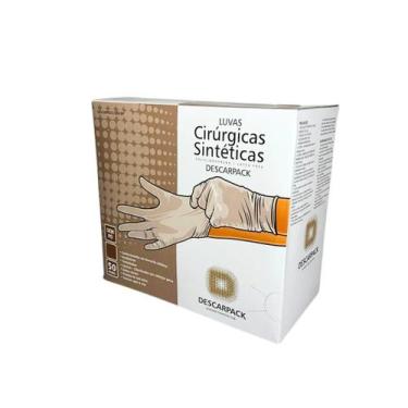 Imagem de Luvas sintética cirúrgicas policloropreno 50 pares tam. 8,0 - DESCARPA