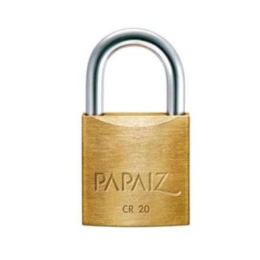 Imagem de Cadeado Papaiz KA20 Segredo 7C em Aço Inox, Zamac e Latão