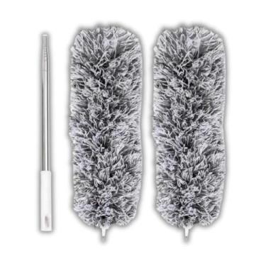 Imagem de Espanador Extensível 2,80m com Microfibra Flexível – Limpeza Profunda de Teto, Ventilador, Persianas e Cantos Altos sem Esforço