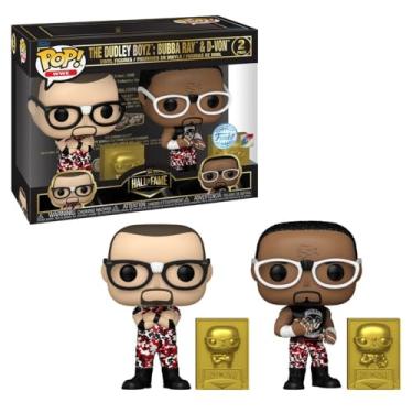 Imagem de Funko Pop WWE The Dudley Boyz Pacote com 2 placas do Hall da Fama, Bubba Ray e D-Von, 9,7 cm de altura