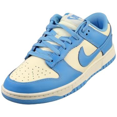 Imagem de Nike Dunk Low Tênis masculino retrô (DV0833-113, leite de coco/vermelho academia/azul vela/azul universitário), Leite de coco/vermelho/vela/azul universitário, 45