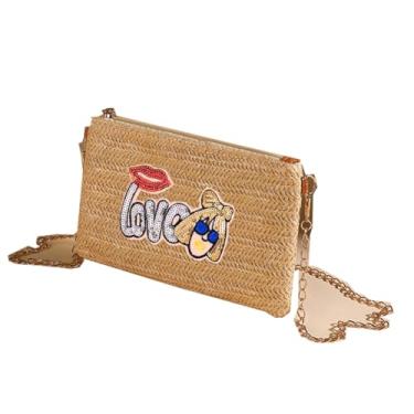 Imagem de Farm4Far Bolsa de ombro feminina com laço e laço, 25ss4036k