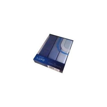 Imagem de Lenço Masculino Lupo Puro Algodão C/3 41x41 cm (Azul)