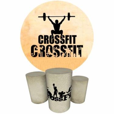 Imagem de Trio Capas Cilindro + Painel Redondo 1,50m Academia - Fadrix, K1ACA000