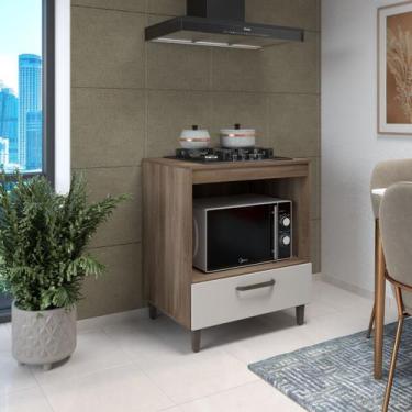 Imagem de Balcão Cooktop 4 bocas Forno para Cozinha apartamento Com 1 Porta Gave