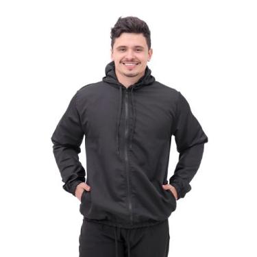 Imagem de Jaqueta Corta Vento Casaco Ziper Blusa Feminina e Masculina Capuz e Bo