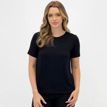 Imagem de Blusa Rosa Bella Básica Manga Curta Feminina-Feminino