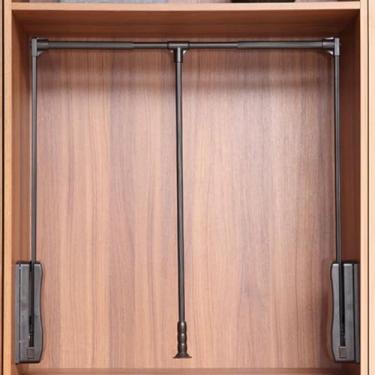 Imagem de Guarda-roupa Puxar Para Baixo Trilho De Suspensão, Guarda-roupa De Elevador Suspenso Trilho De Guarda-roupa, Largura Ajustável 450-600mm / 600-830mm / 830-1150mm, Cabide De Pano, Browns