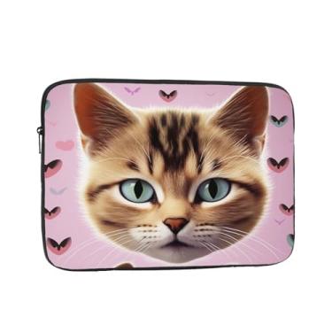 Imagem de Capa para laptop carttoon gato bolsa para laptop capa de transporte para computador 17 polegadas capa protetora para notebook
