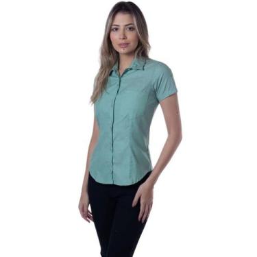 Imagem de Camisete Social Casual Trabalho Unioffice Manga Curta Verde - Fardas U