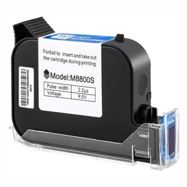 Imagem de Cartucho de tinta solvente preto original 42 ml. Secagem rápida e alta adesão – Compatível com impressoras a jato de tinta portáteis Z10, C10, M10, M12, bocal de 12,7 mm. Impressões em plástico, metal