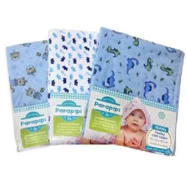 Imagem de Toalha De Banho Bebe Com Capuz 100% Algodão ul - Minasrey