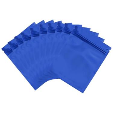 Imagem de PATIKIL Sacos de embalagem resseláveis para pequenas empresas, 100 peças de 100 x 15 cm bolsa à prova de cheiros brilhante de alumínio selável bolsa plana com zíper para armazenamento de alimentos